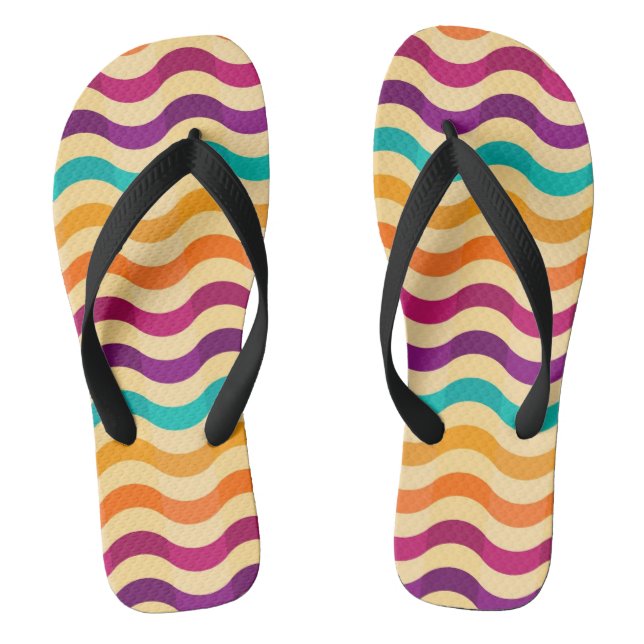Background with stripes in retro 2 flip flops (Footbed)