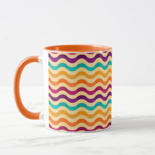 Background with stripes in retro 2 mug