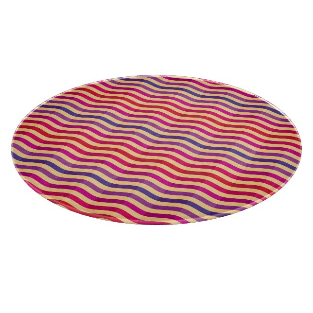 Background with stripes in retro 3 cutting board (Corner)
