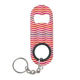 Background with stripes in retro 3 keychain bottle opener
