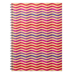 Background with stripes in retro 3 notebook
