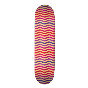 Background with stripes in retro 3 skateboard