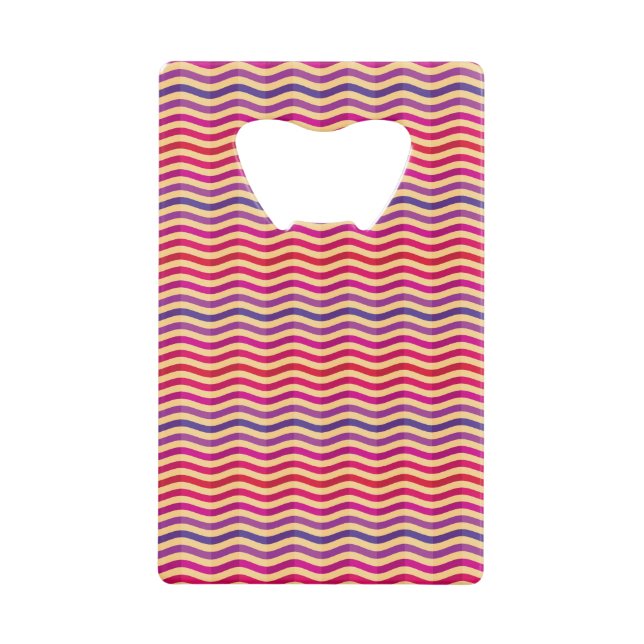 Background with stripes in retro 3 wallet bottle opener (Front)
