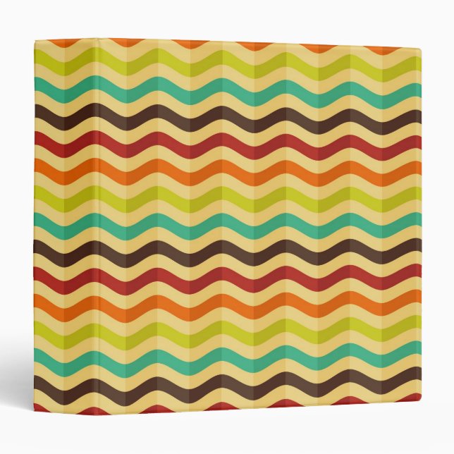 Background with stripes in retro 4 binder (Front/Spine)