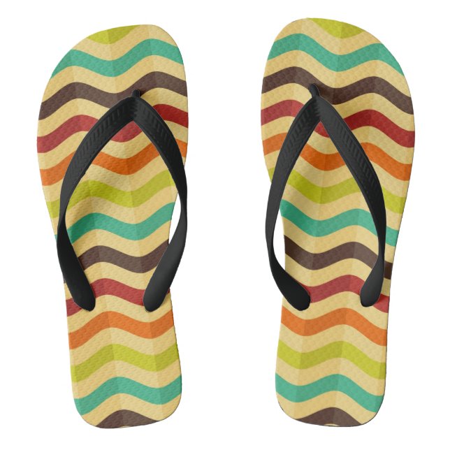 Background with stripes in retro 4 flip flops (Footbed)