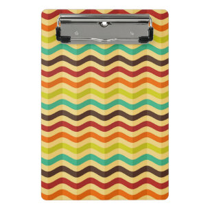 Background with stripes in retro 4 mini clipboard