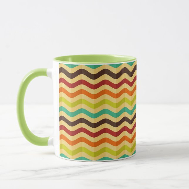 Background with stripes in retro 4 mug (Left)