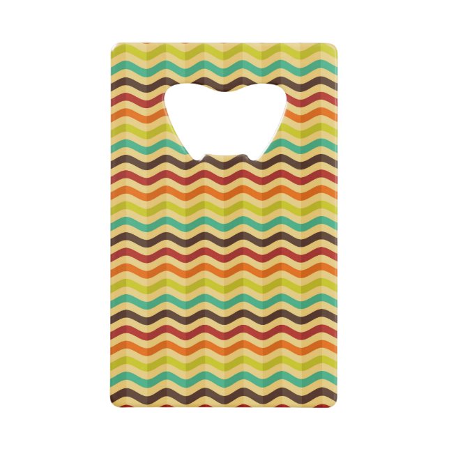 Background with stripes in retro 4 wallet bottle opener (Front)