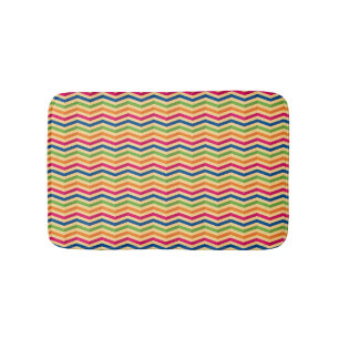 Background with stripes in retro bath mat