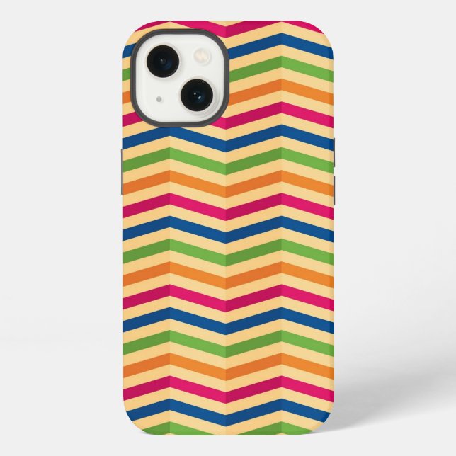 Background with stripes in retro iPhone case (Back)
