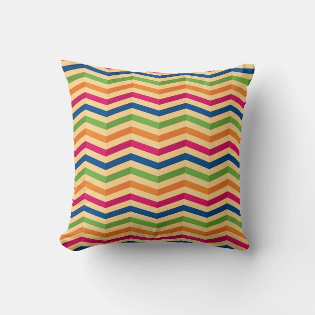 Background with stripes in retro throw pillow (Front)