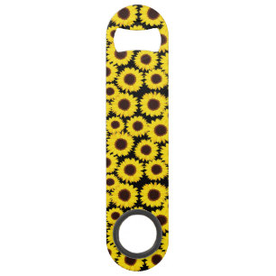 Background with sunflowers bar key