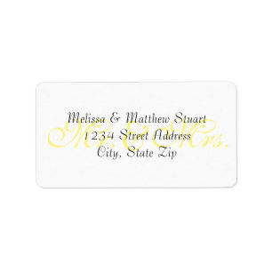 Background Yellow - Address Labels