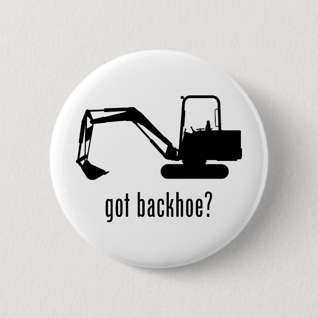 Backhoe 2 Inch Round Button (Front)