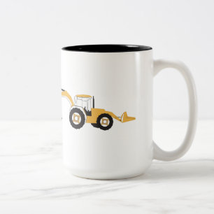 Backhoe Construction Truck Two-Tone Coffee Mug