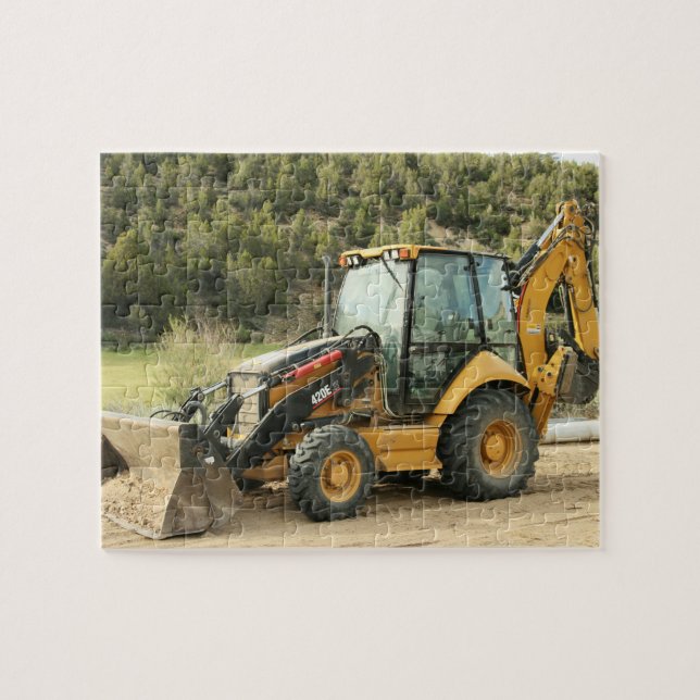 Backhoe Digger Tractor Jigsaw Puzzle (Horizontal)