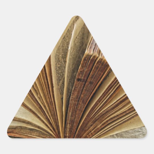 Backlit antique book triangle sticker