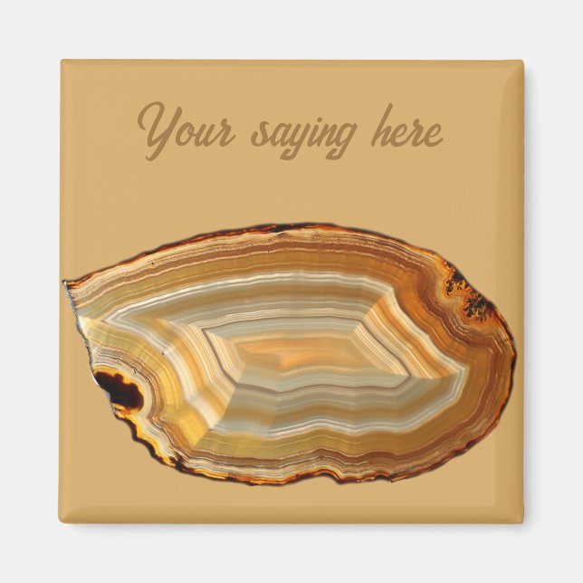 Backlit Banded Agate Slice  Photo Magnet (Front)