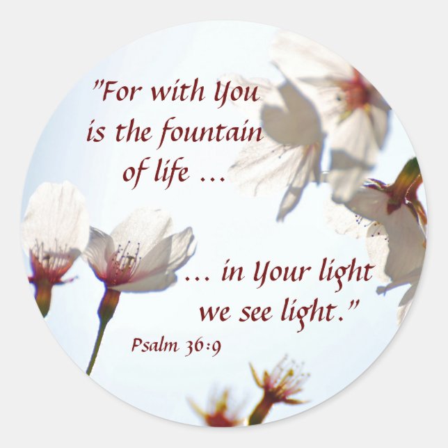 Backlit Cherry Blossoms 2 Classic Round Sticker (Front)