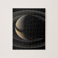 Backlit Saturn from Cassini Orbiter
