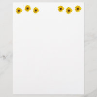 Backlit Sunflower (Helianthus) Letterhead