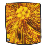 Backpack Abstract Lines Yellow Flower