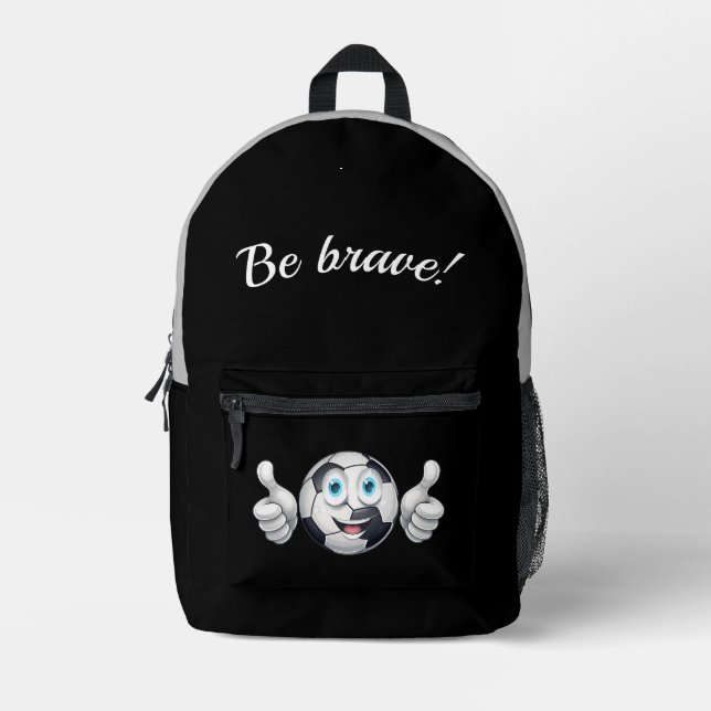 Backpack - Black - Soccer ball (Front)