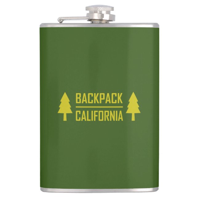 Backpack California Hip Flask (Front)