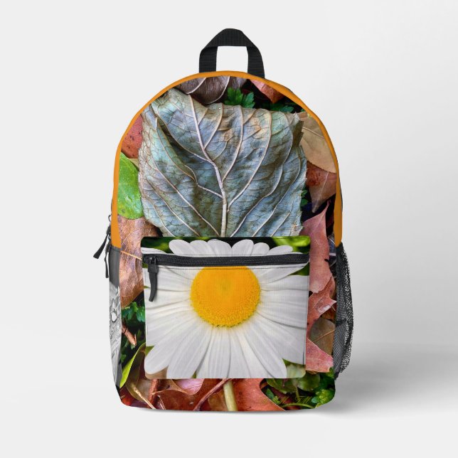 Backpack celebrating the fall season. (Front)