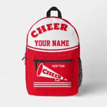 Backpack cheer team Cheerleader Personalized red