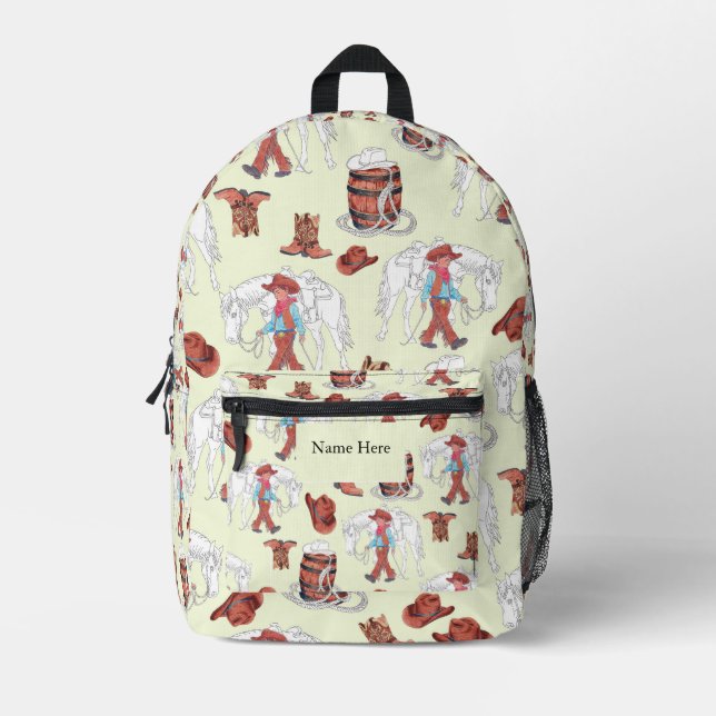 Backpack Cowboy and Horse (Front)