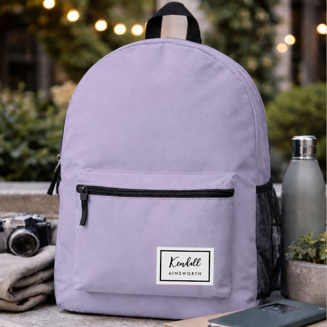 Backpack | Custom Name Patch Retro School Bag Gift (A minimalist personalized backpack that keeps everyday essentials organized in style)