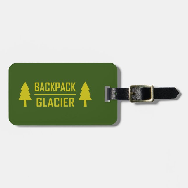 Backpack Glacier Luggage Tag (Front Horizontal)