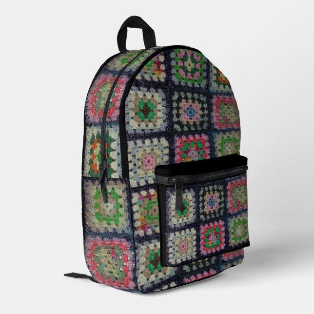 Backpack - Granny Square Crochet Pattern (Back Corner Left)