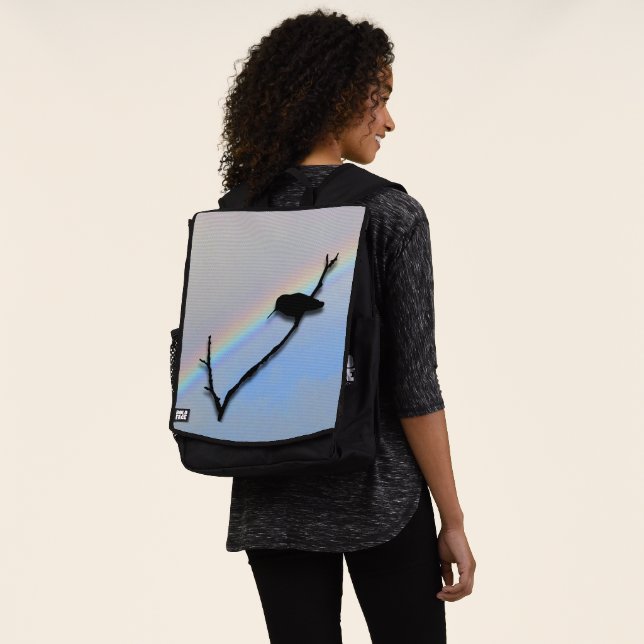 Backpack - Hummingbird and Rainbow (Worn)