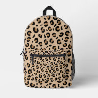 Backpack in a digital textile leopard pattern 