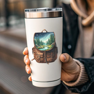 Backpack Lake Vinyl Sticker Die-Cut Sticker