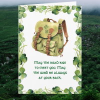 Backpack May the Road Rise Irish Saint Patrick's
