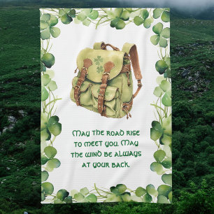 Backpack May the Road Rise Irish Saint Patrick's Kitchen Towel