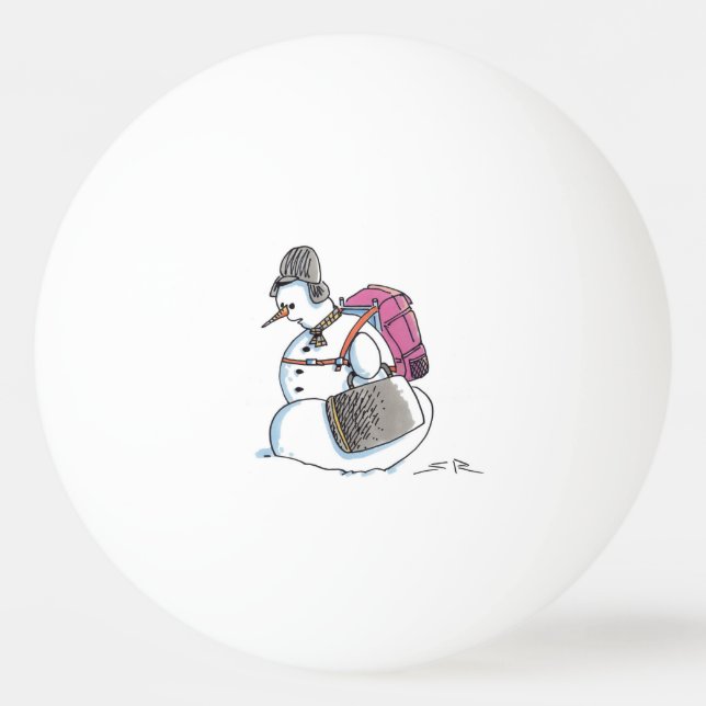 Backpack Snowman 1-star ping pong ball (Front)