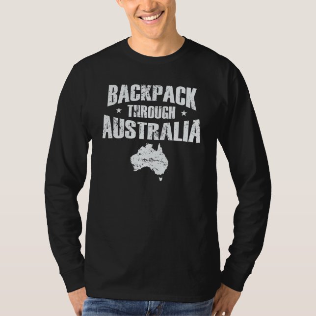 Backpack through Australia Adventure T-Shirt (Front)