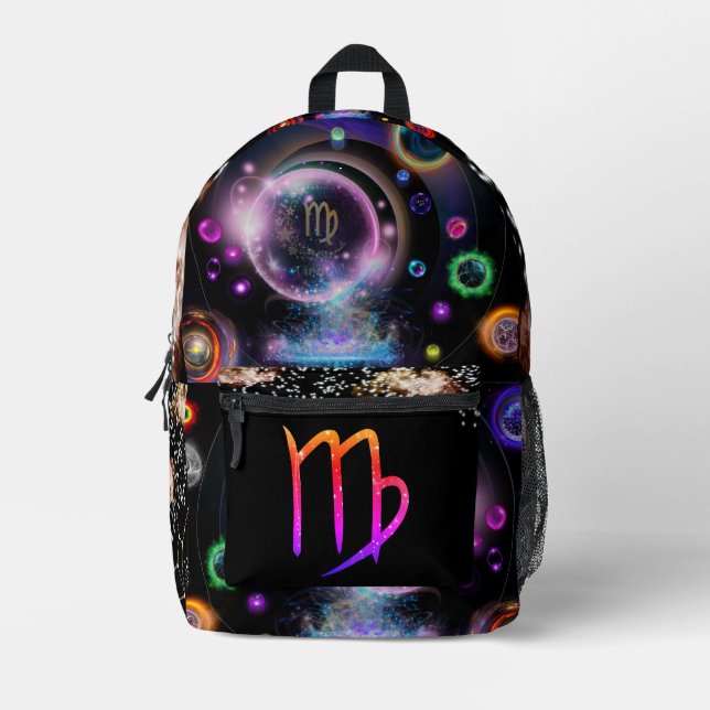 Backpack Virgo Horoscope, black (Front)