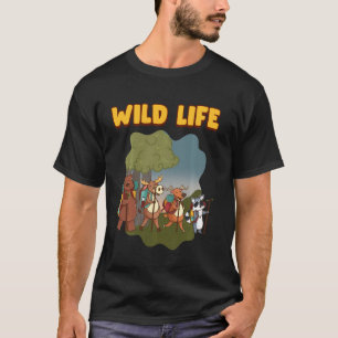 Backpack Wildlife Shirt Deer Moose Raccoon Bear Hi
