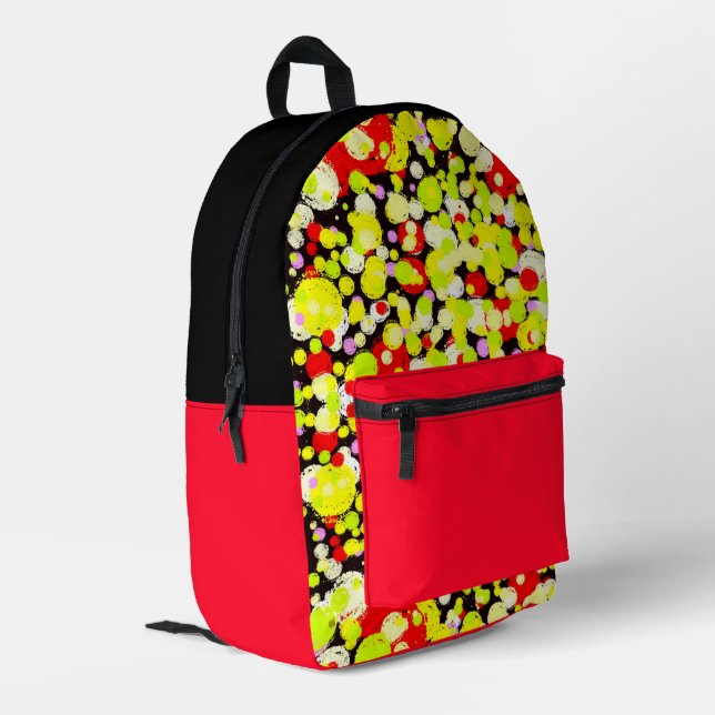 Backpack with bubbles pattern (Back Corner Left)