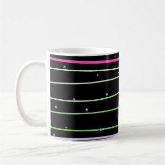 Backpack with wavy line stars coffee mug