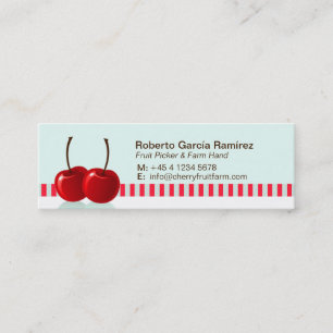 Backpacker fruit picker skinny business card