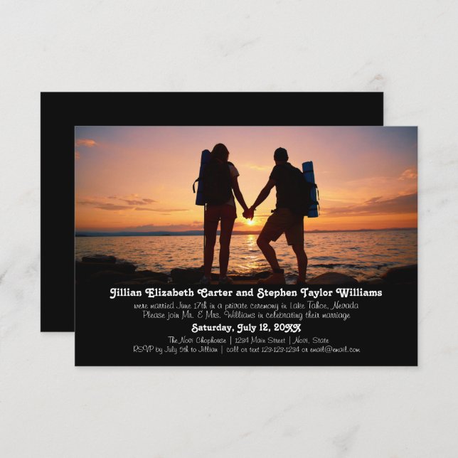 Backpackers Photo - 3x5 Wedding Announcement (Front/Back)