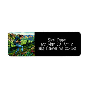Backpacking Girl Randonnée le sentier