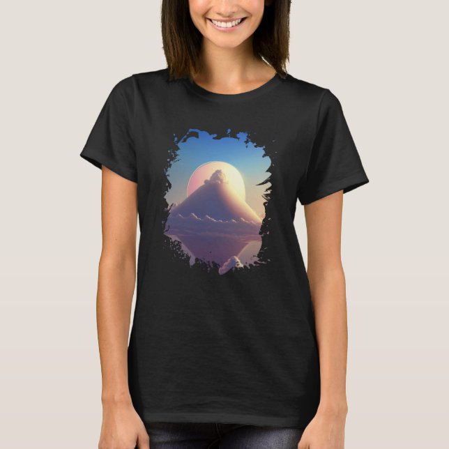 Backprint A lonely mountain of candy cotton with c T-Shirt (Front)