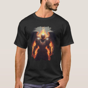 Backprint Angel of Fire with Flames of Hell T-Shirt